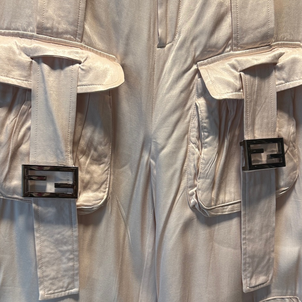 Fendi Cream Cargo Trousers - Picture 2 of 8
